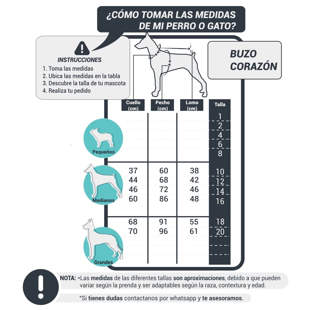Tabla de tallas